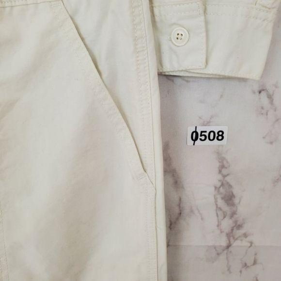 LEVI'S Utility Jumpsuit Cream Long Sleeves Collar - Picture 6 of 14